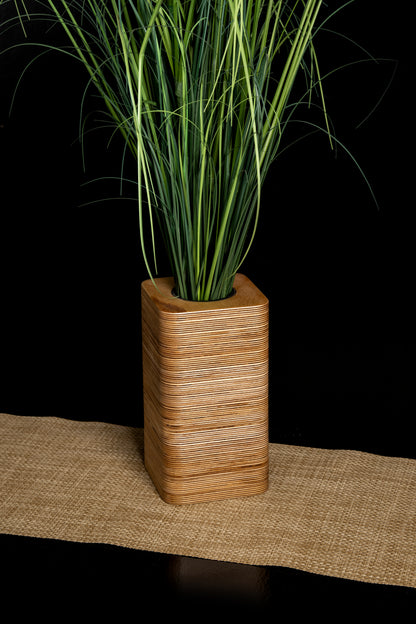 Rounded Square Layered Birch Vase (contact us for shipping info)