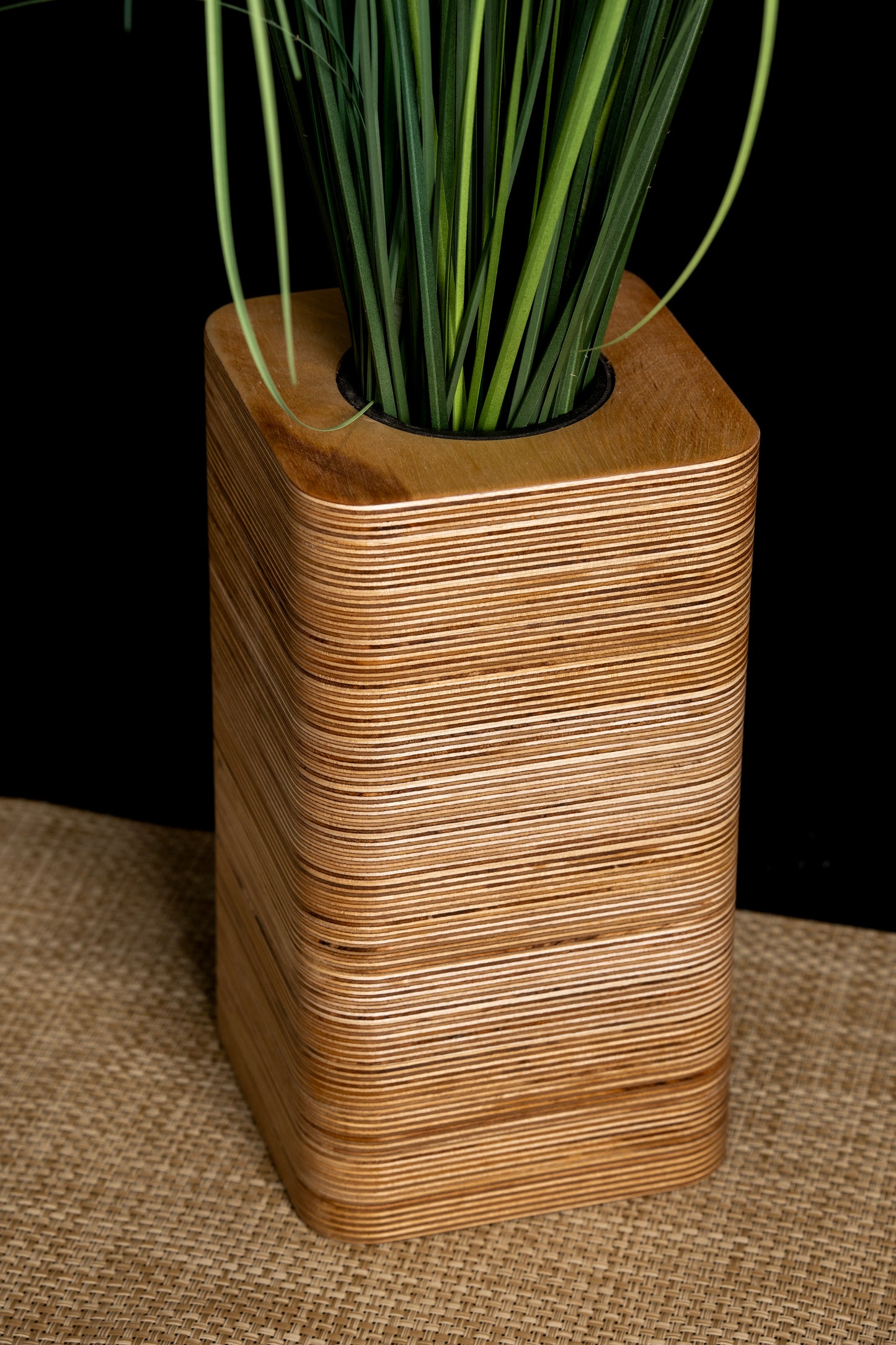 Rounded Square Layered Birch Vase (contact us for shipping info)